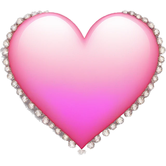 Heart pink fade with diamonds emoji