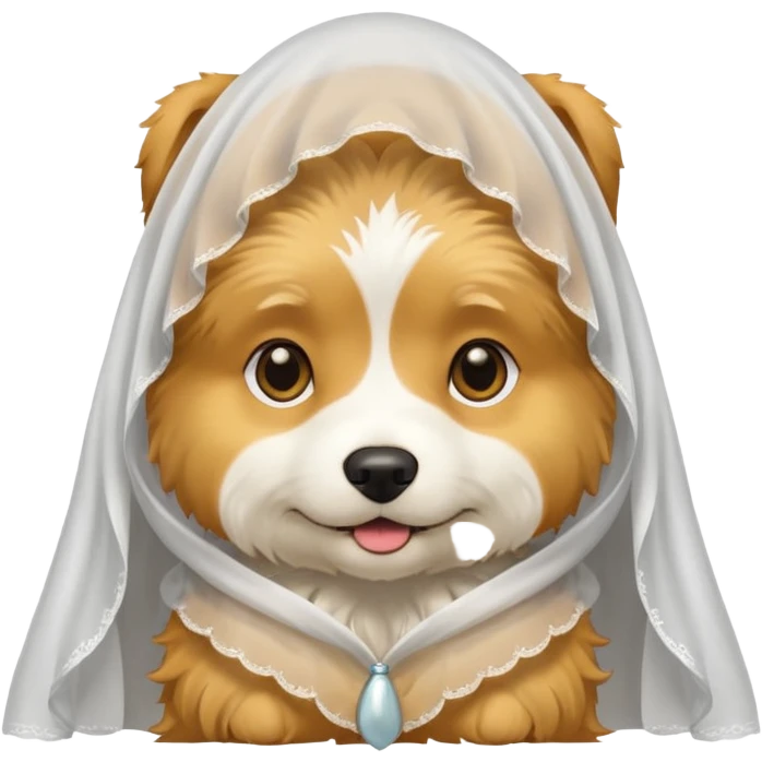 dog in white veil  emoji