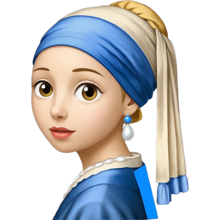 Girl with a Pearl Earring painting emoji