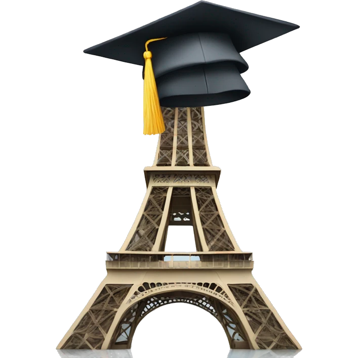 Eiffel Tower in a Graduate Cap emoji