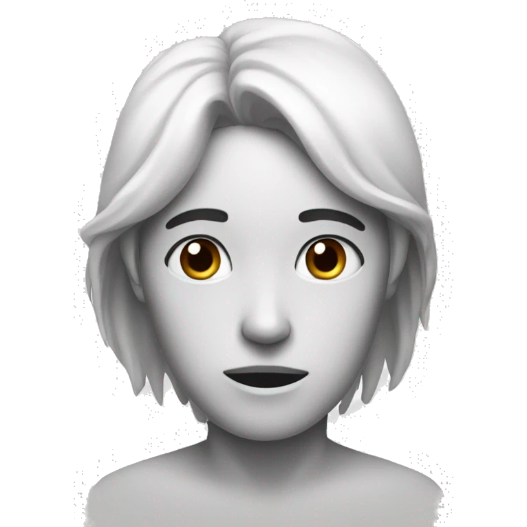 Heart break white emoji