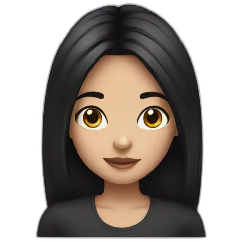 GIRL WITH A BLACK HAIR, CHANNEL STYLE emoji