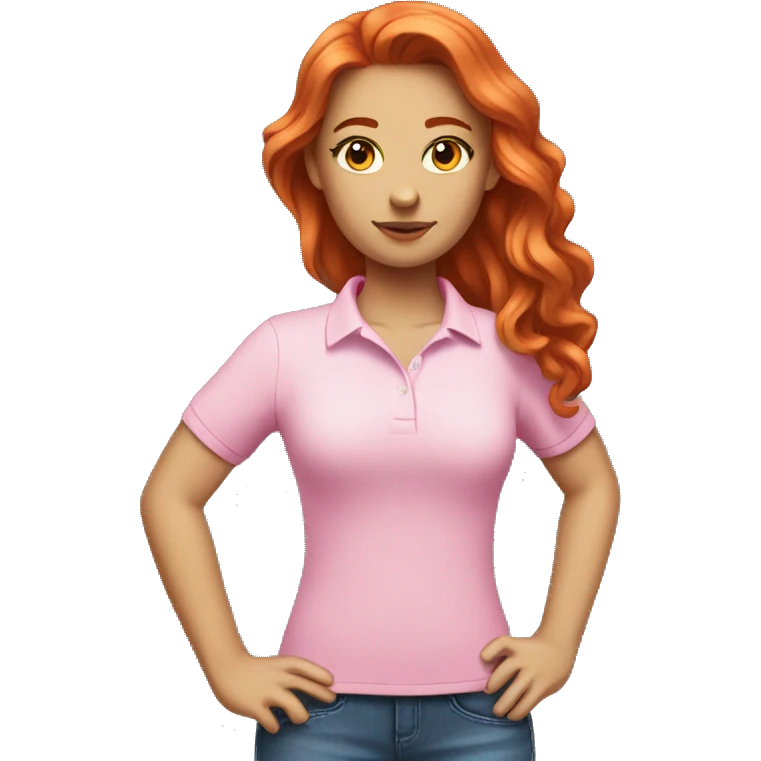 REDHAIR White girl with flashy pink polo emoji