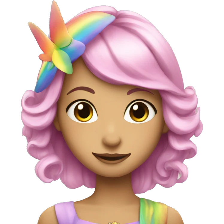 Fairy princess rainbow emoji