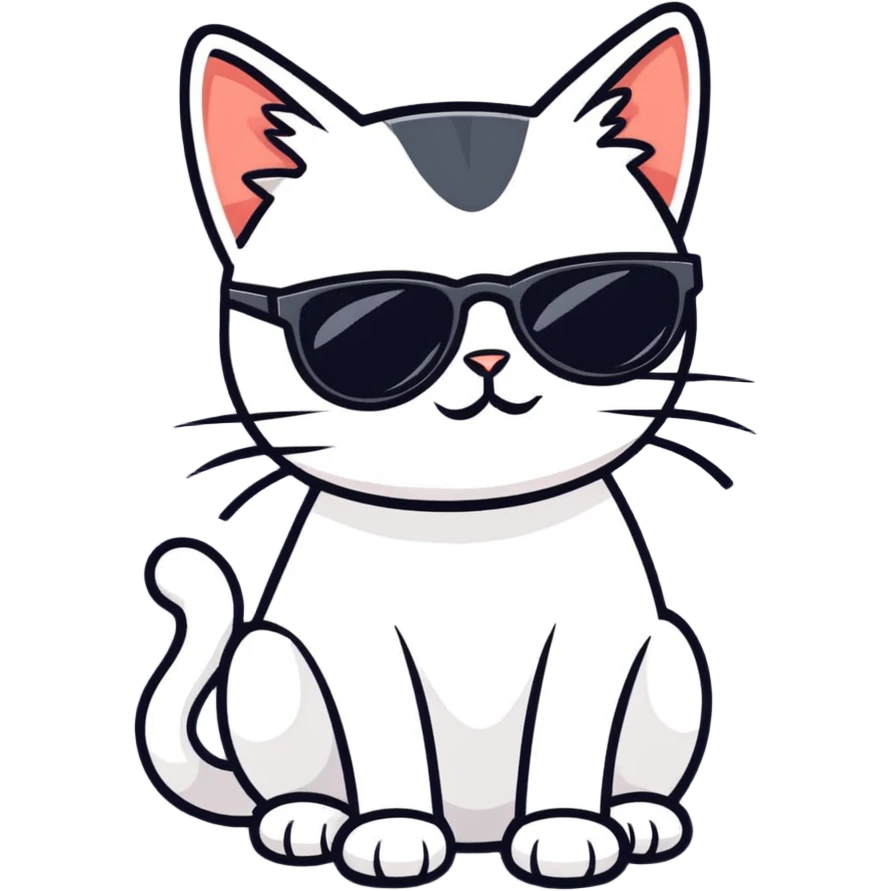 Cat with sunglasses emoji