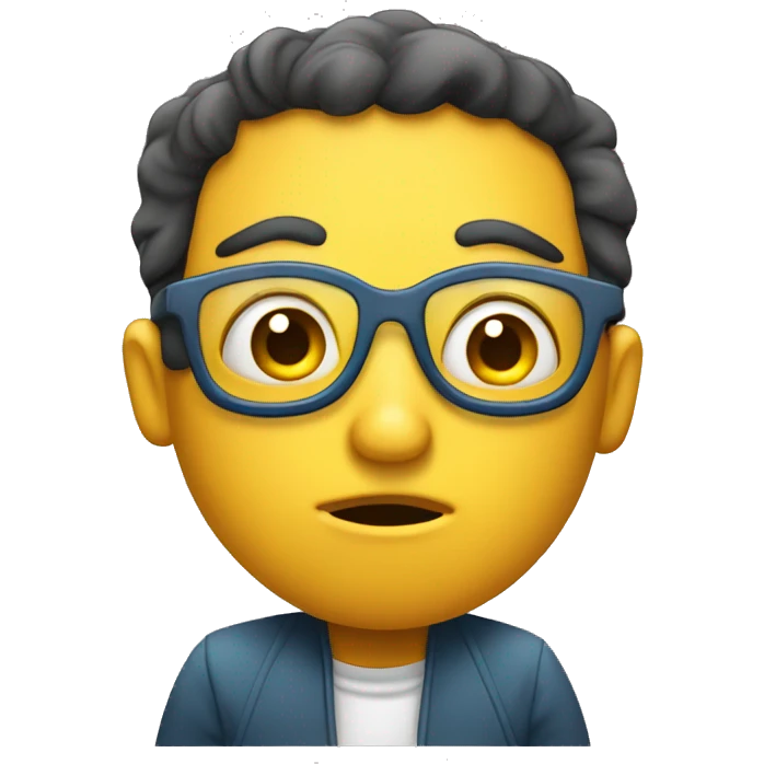 bored demotivated book worm student emoji
