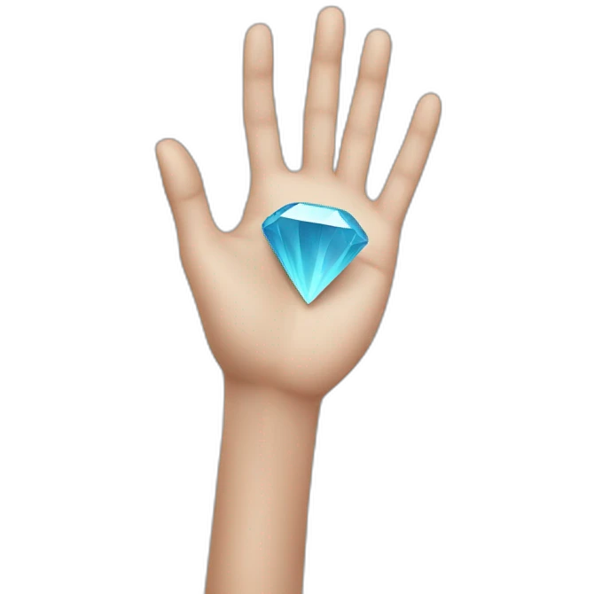 Hand making diamond shape emoji