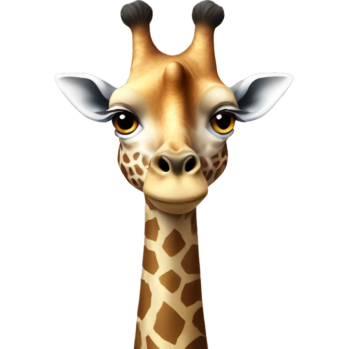 Scowling giraffe emoji