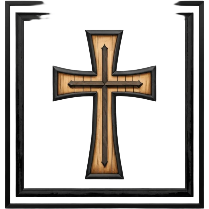 Croix a trois branches en haut emoji