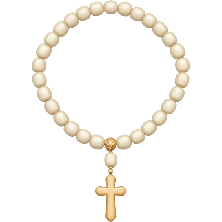 white prayer bead emoji