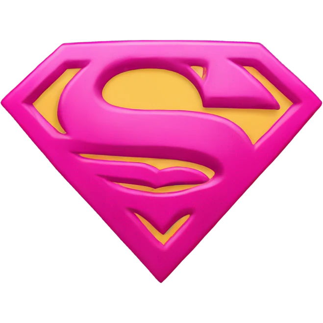 pink superman sign emoji