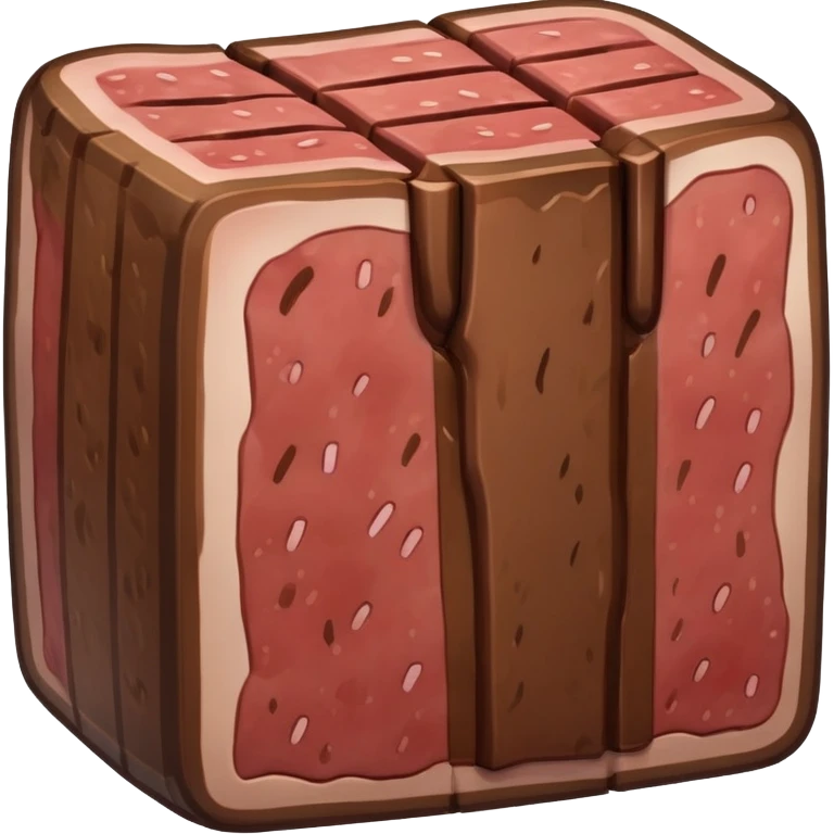 Minecraft steak emoji