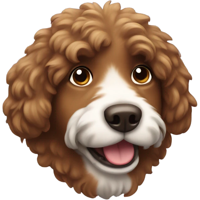 Brown curly dog emoji