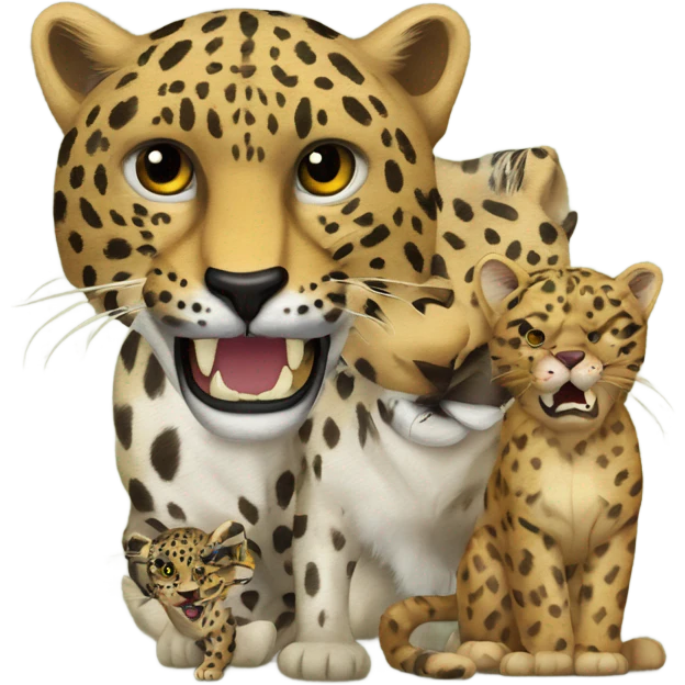 leopard and pantera  emoji