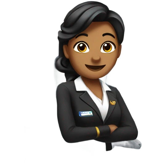 stewardess flying on the plane emoji