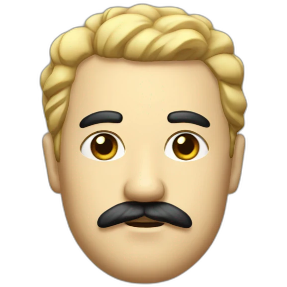 dictator with a small black mustache emoji