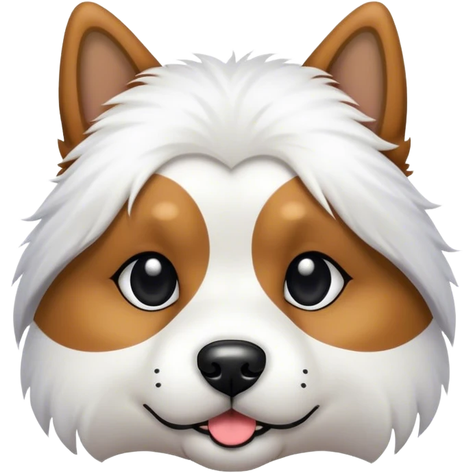Dog white black emoji