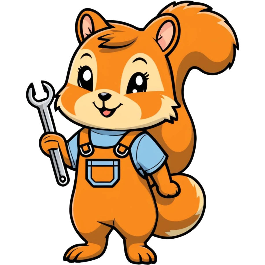 Girl Squirrel Mechanic  emoji