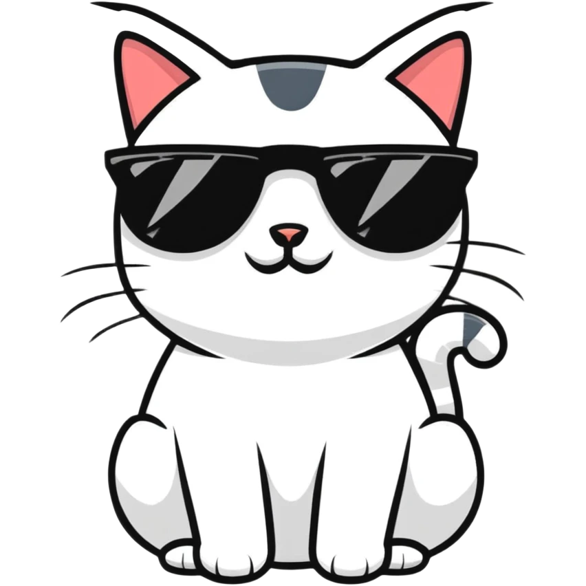 Cat with sunglasses emoji