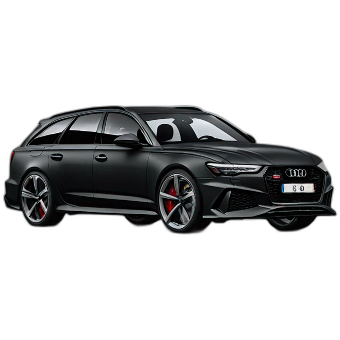 audi rs6 full black emoji