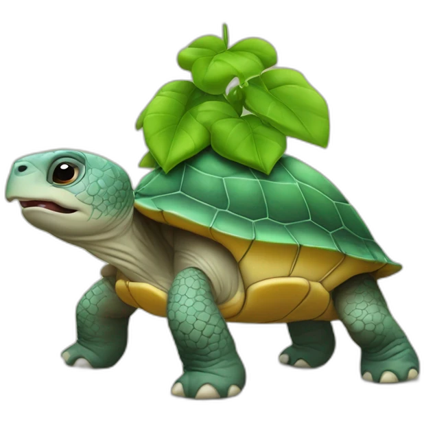 Tortue sur un rhinocéros emoji