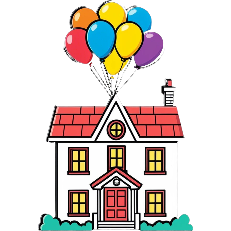 Up movie house birthday cake for Dakota  emoji