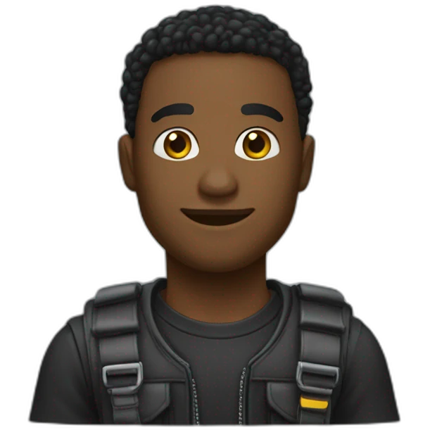 jovem preto apaixonado  emoji