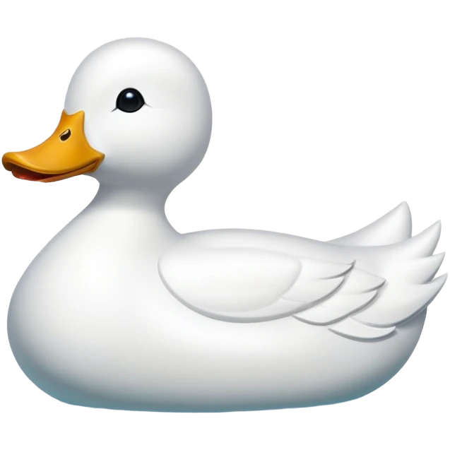 whiteDuck shaped boat emoji