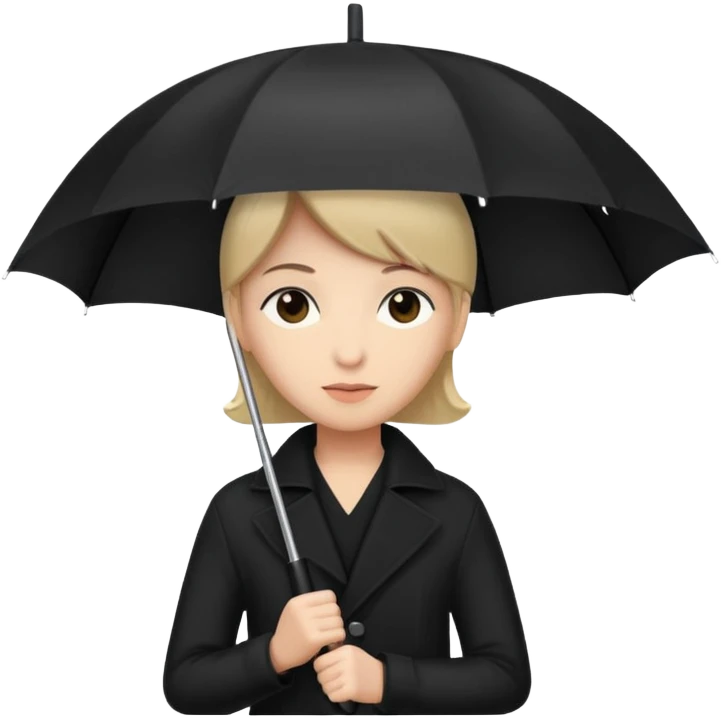 Black bloc with umbrella  emoji