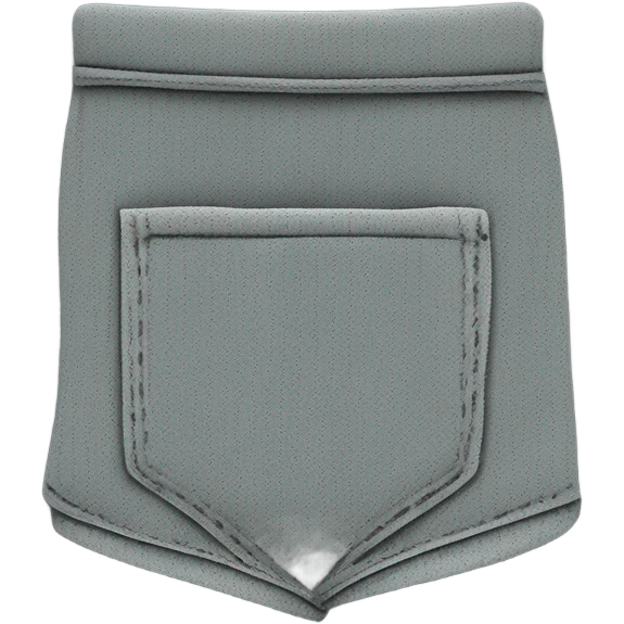 pants pocket with a tiny person inside of it  emoji