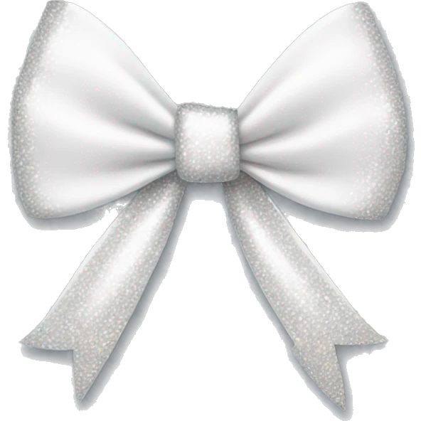 White bow with glitters  emoji
