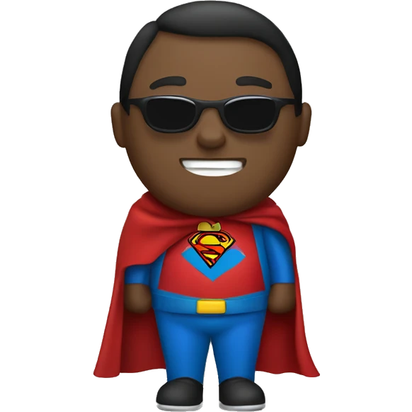 IT Hero with cape and superman logo emoji