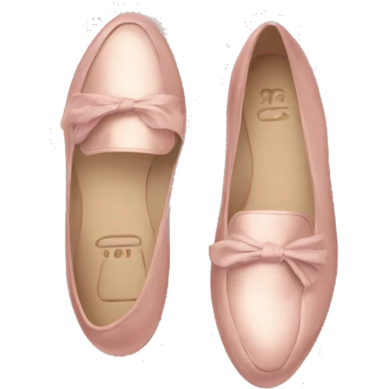 Pastel pink gold flats emoji