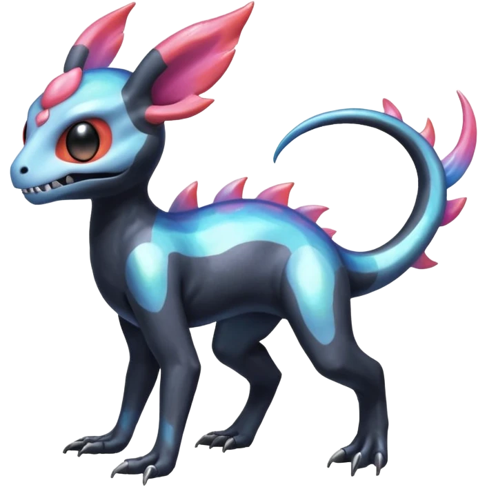 Shiny Duskull-Salandit-Sylveon-Fakémon-hybrid-creature (full body)  emoji