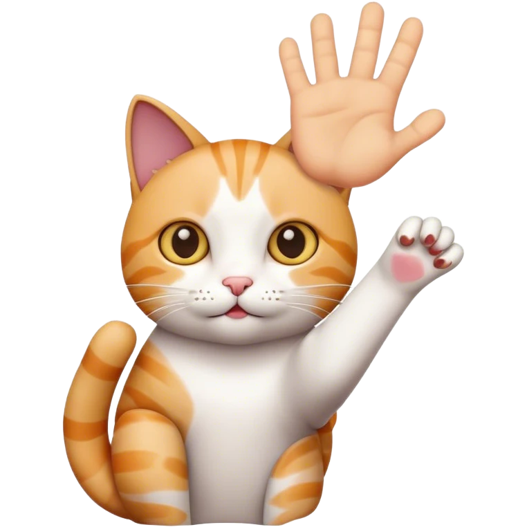 cat with hand reaching emoji