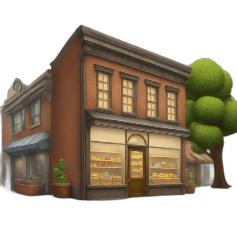 old-school shop emoji