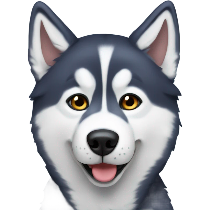 Husky says Good Night emoji