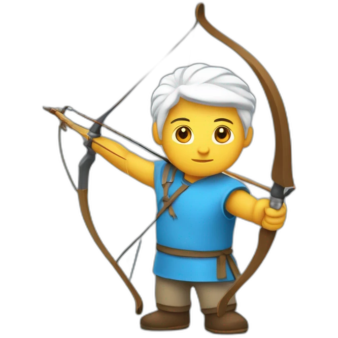un archer avec un arc à poulie emoji