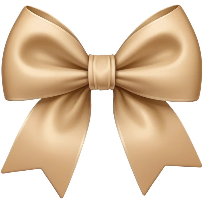 Beige bow emoji
