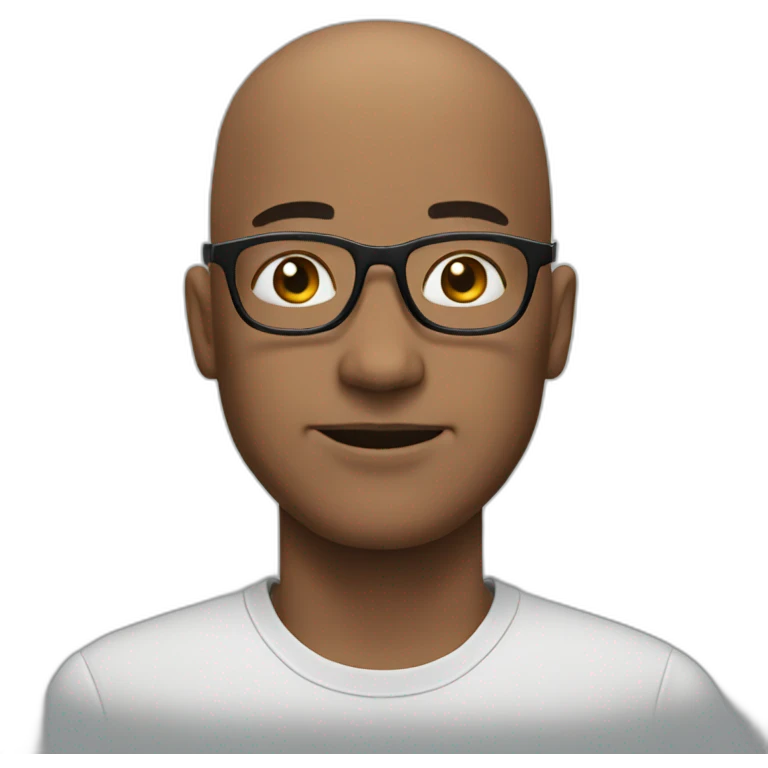 bald man with glasses emoji