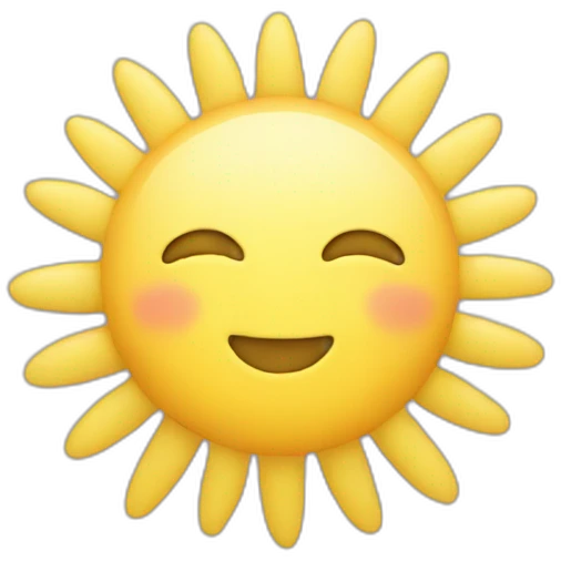 pastel yellow sun emoji