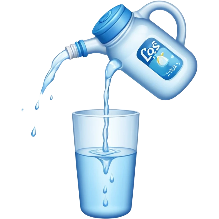 bottle of water pouring out NO GLAS! emoji