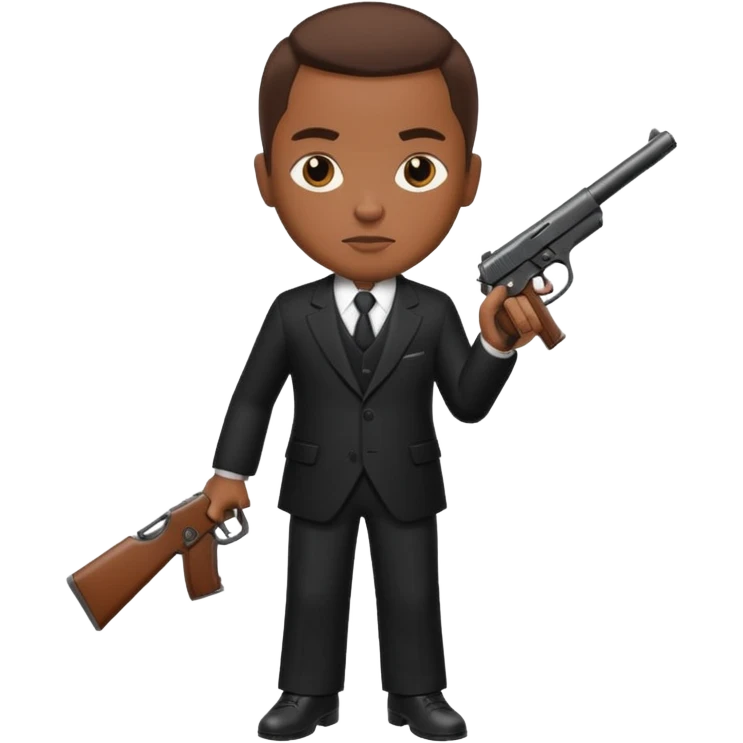 African American gangster taliban terrorist with a gun emoji