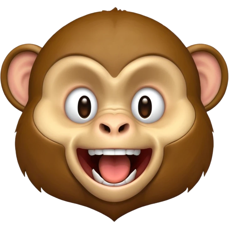 Monkey, laughing face emoji