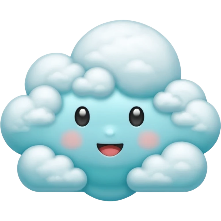 núvem japonesas ciano emoji