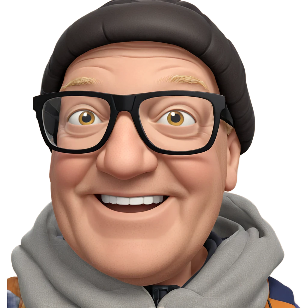 happy boy with glasses emoji