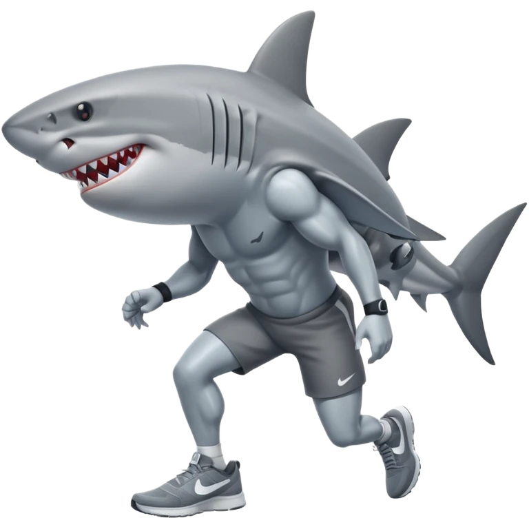 Shark with legs and nikes  emoji