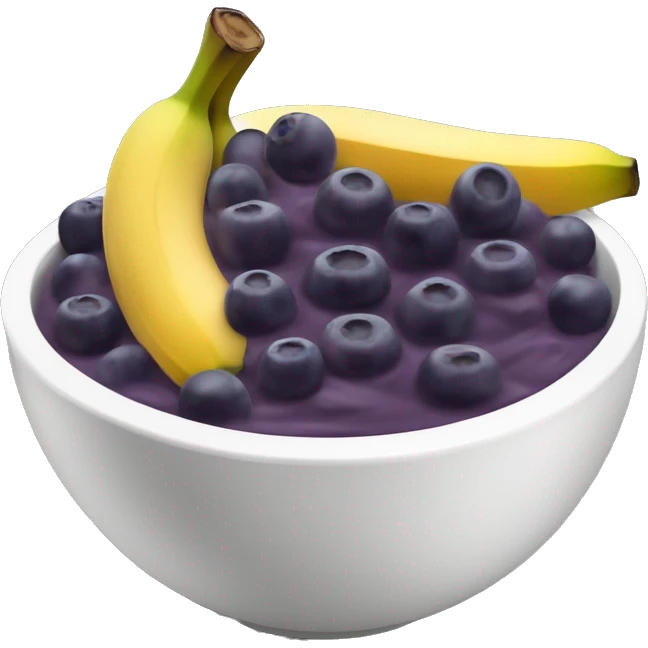 bowl of açaí with sliced banana emoji