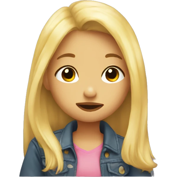 Blond girl sending kiss  emoji