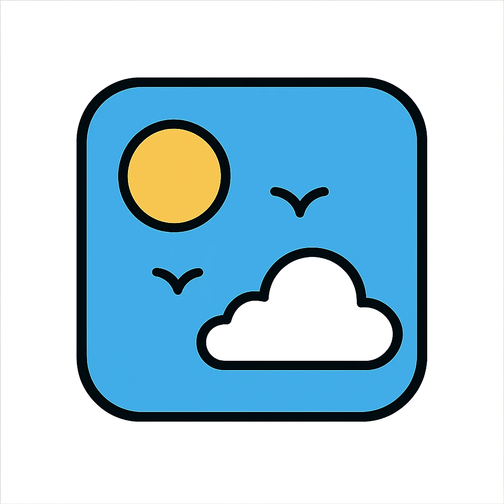 blue sky emoji